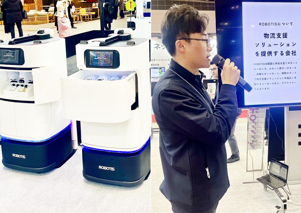 左：GAEMI、右：セミナーを行うROBOTIS社